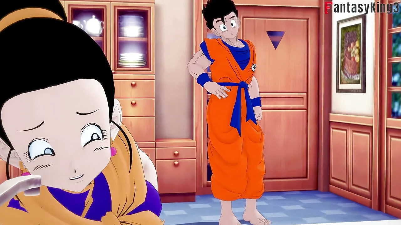 Chichi bị mắc kẹt trong bồn rửa và gohan đụ cô ấy - DragonBall Zex Series
