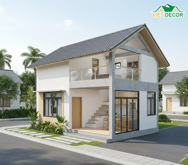 20+ Mẫu nhà cấp 4 có gác lửng giá 500 triệu đẹp & tiết kiệm
