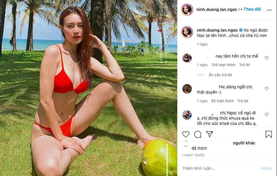 Ninh Dương Lan Ngọc nhận ý kiến trái chiều khi khoe ảnh bikini