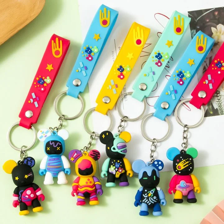 Móc khoá hình gấu nhiều màu sắc cute