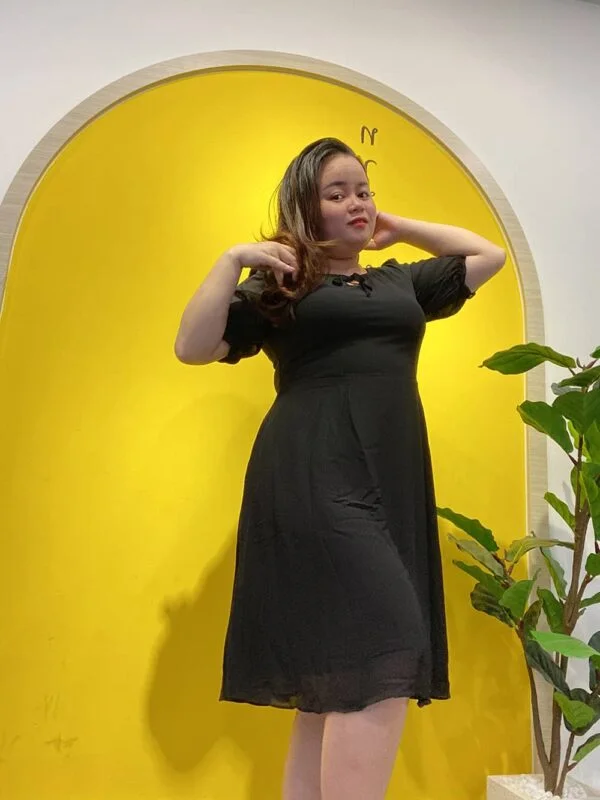 Đầm big size trung niên chất thun - Ảnh 2