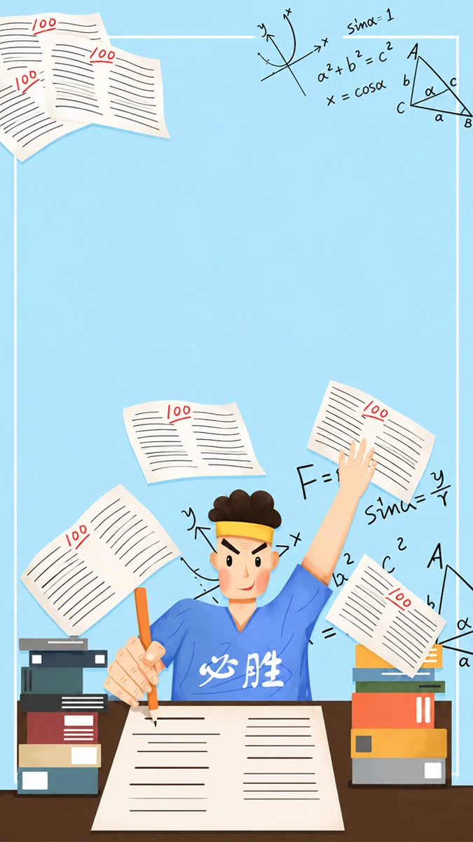 Ảnh động lực học tập 100 điểm