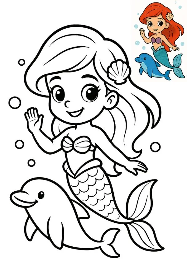 Tranh tô màu chibi 10