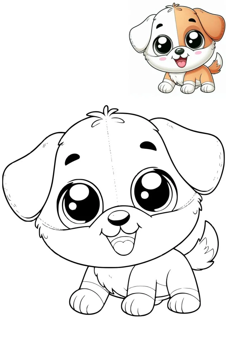 Tranh tô màu chibi 1