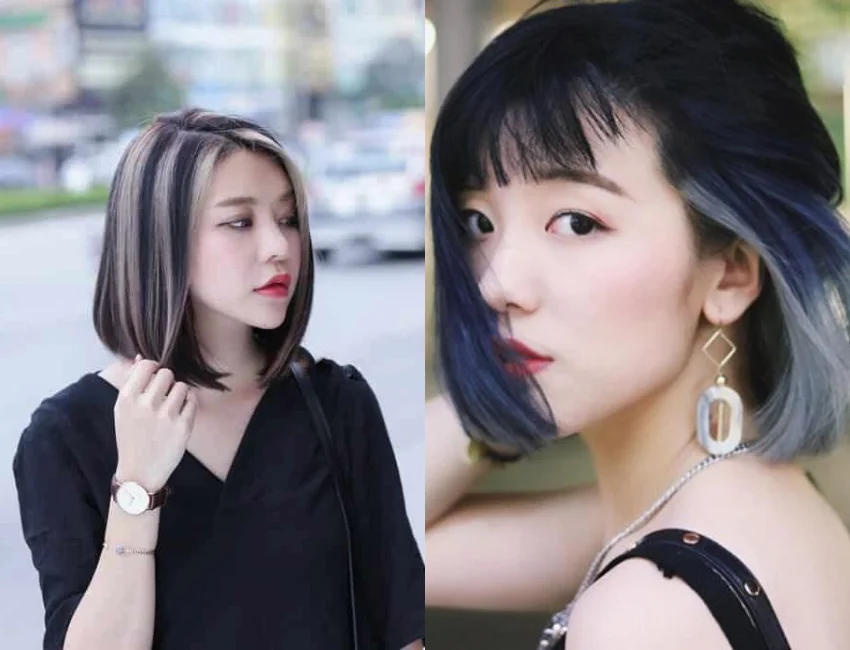 Kiểu tóc layer ngắn màu đen truyền thống