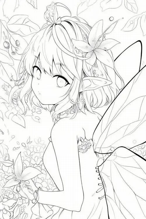 Bức tranh tô công chúa anime ngầu phong cách lạnh