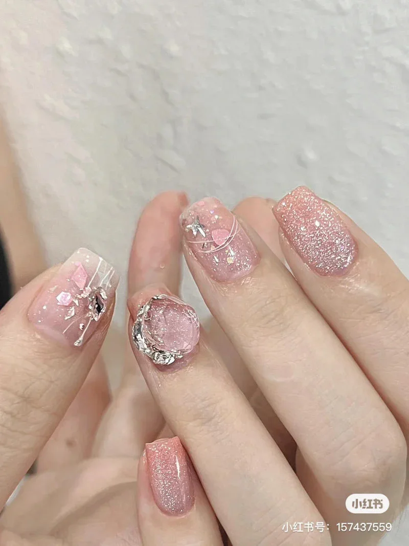 Mẫu nail mắt mèo đơn giản (2)