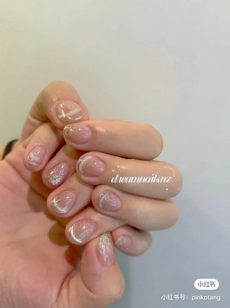 Mẫu nail mắt mèo đơn giản (3)
