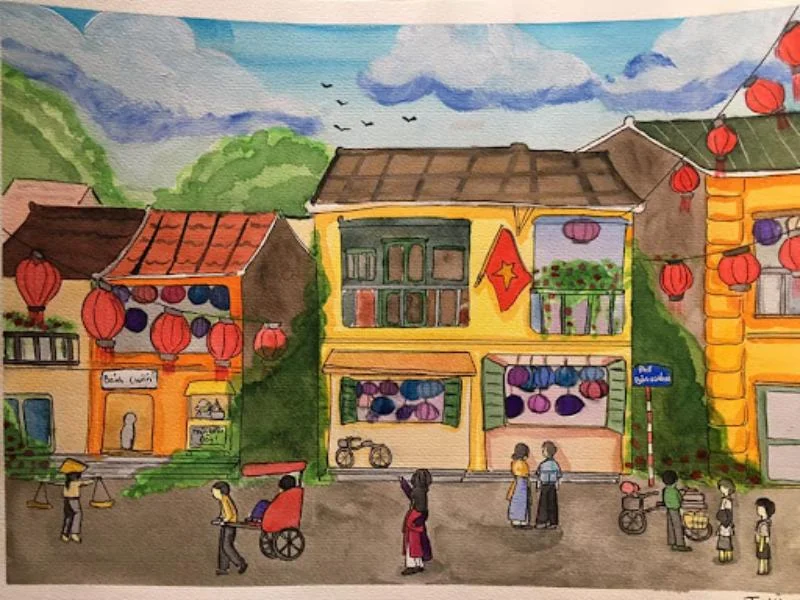 Chủ đề tranh “Phố cổ Hà Nội”. (Nguồn Internet)