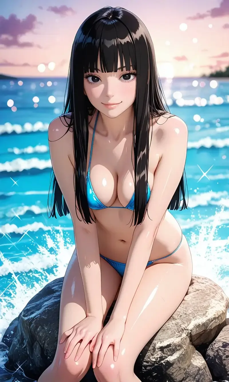 Anime bikini đi biển vẻ đẹp cuốn hút cực phẩm
