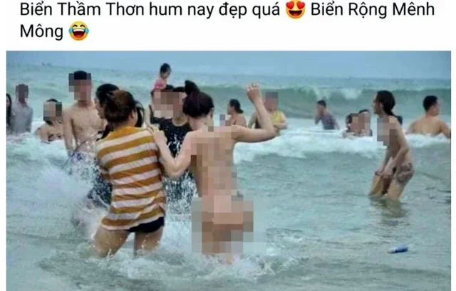 Thông tin mới liên quan tới bức ảnh chụp cô gái khỏa thân ở biển Sầm Sơn