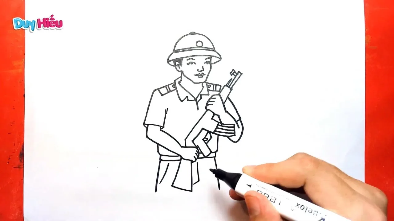 Tuyển chọn vẽ chú bộ đội đơn giản — hình 5