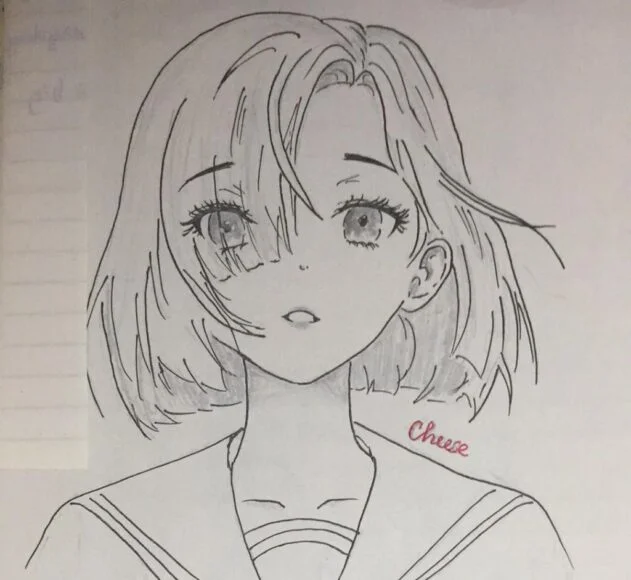 hình vẽ anime nữ ngầu