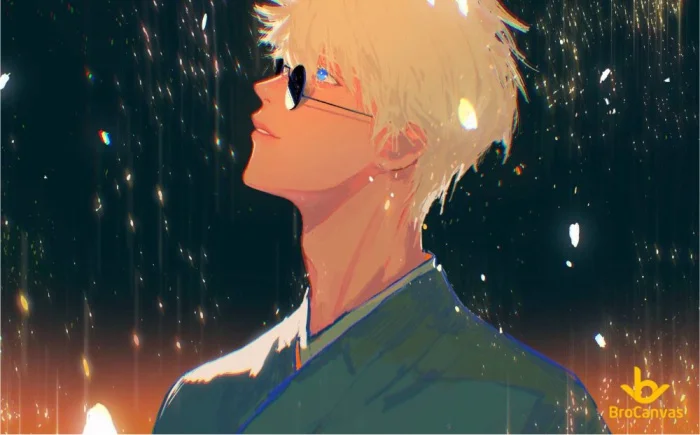 ảnh anime ngầu Gojo Satoru suy tư