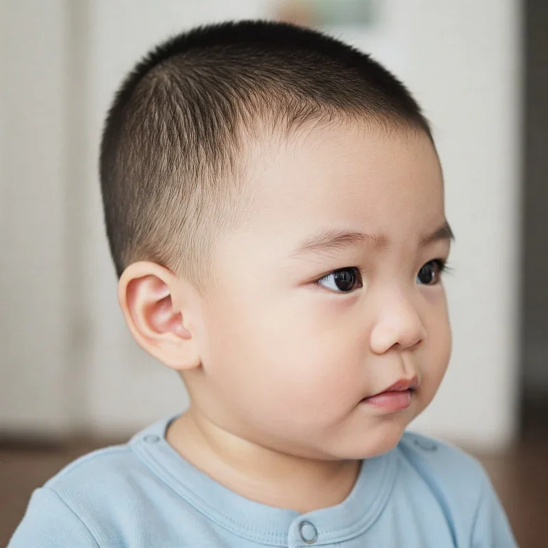 kiểu tóc đẹp cho bé trai 1-2 tuổi
