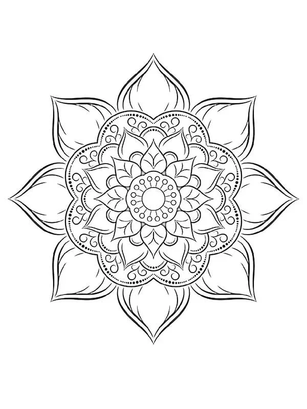 Tranh tô màu Mandala (2)