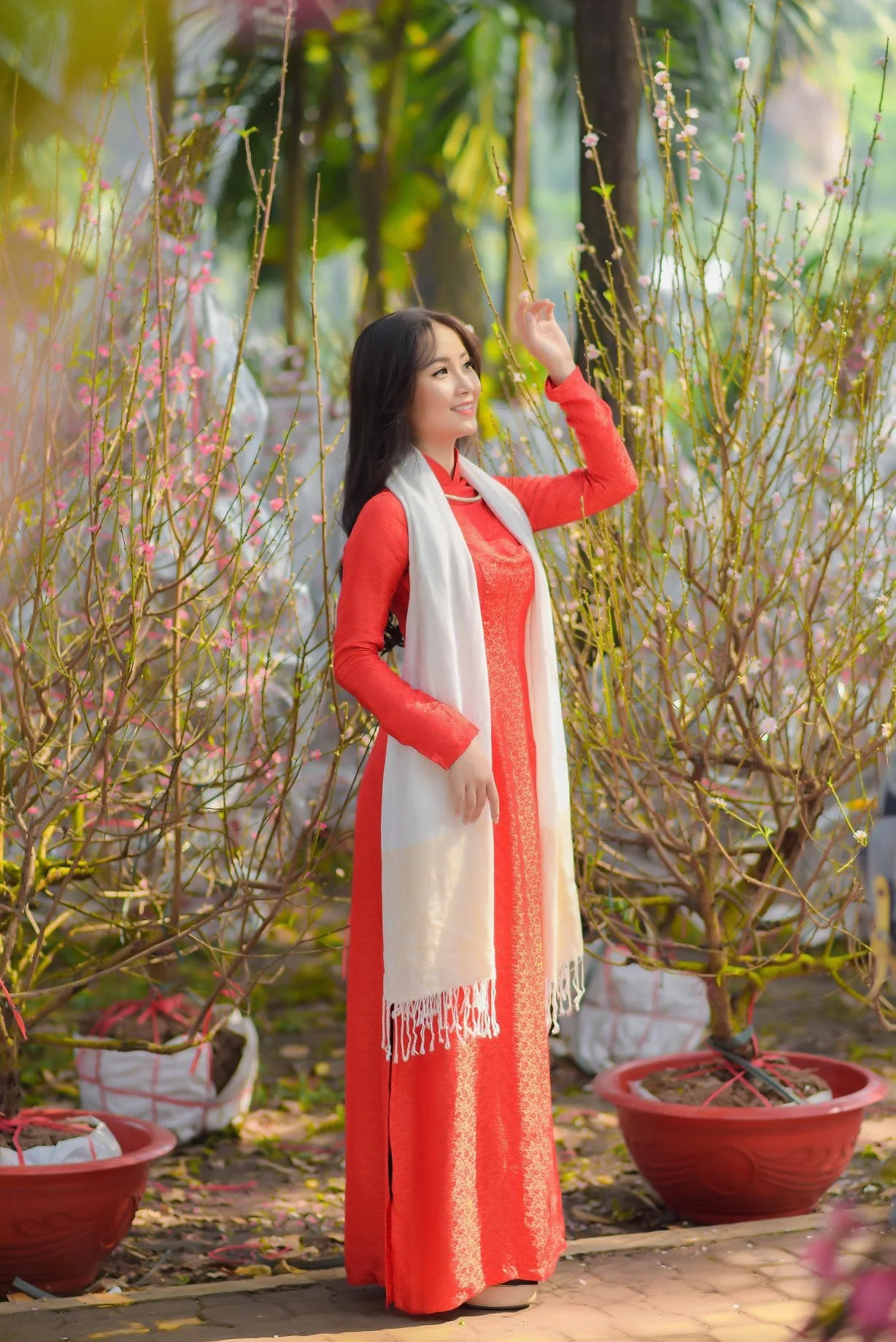 Ảnh áo dài tết duyên dáng