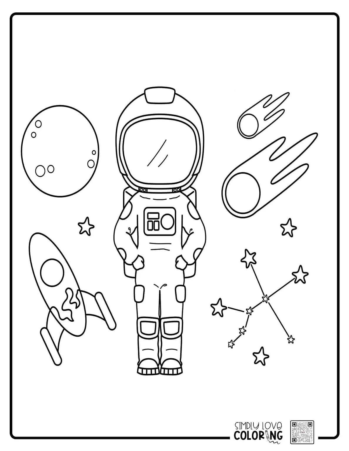 Bé vẽ tranh nghề nghiệp tương lai với hình ảnh phi hành gia vũ trụ