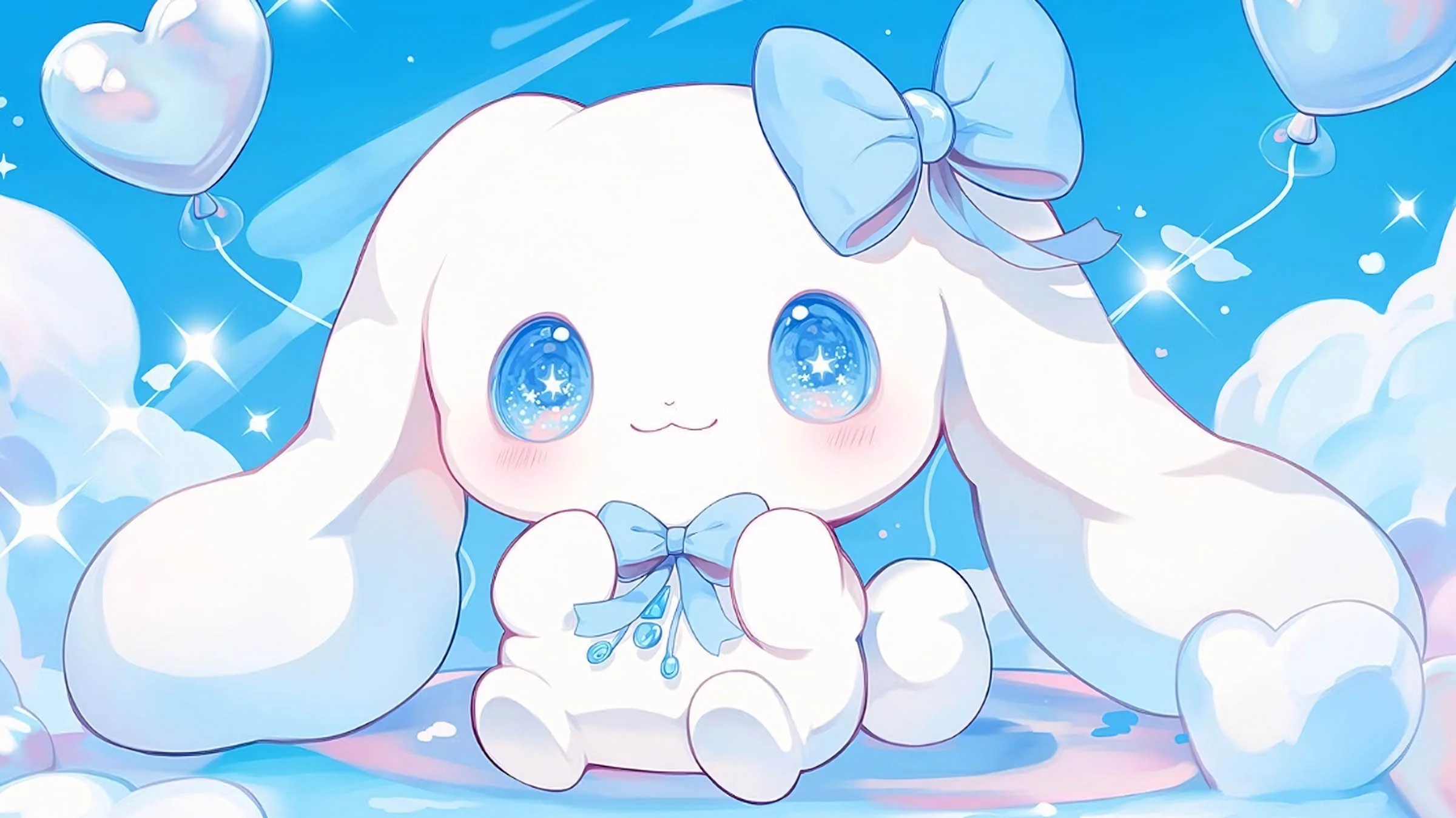 hình nền máy tính cute nhân vật hoạt hình mắt xanh