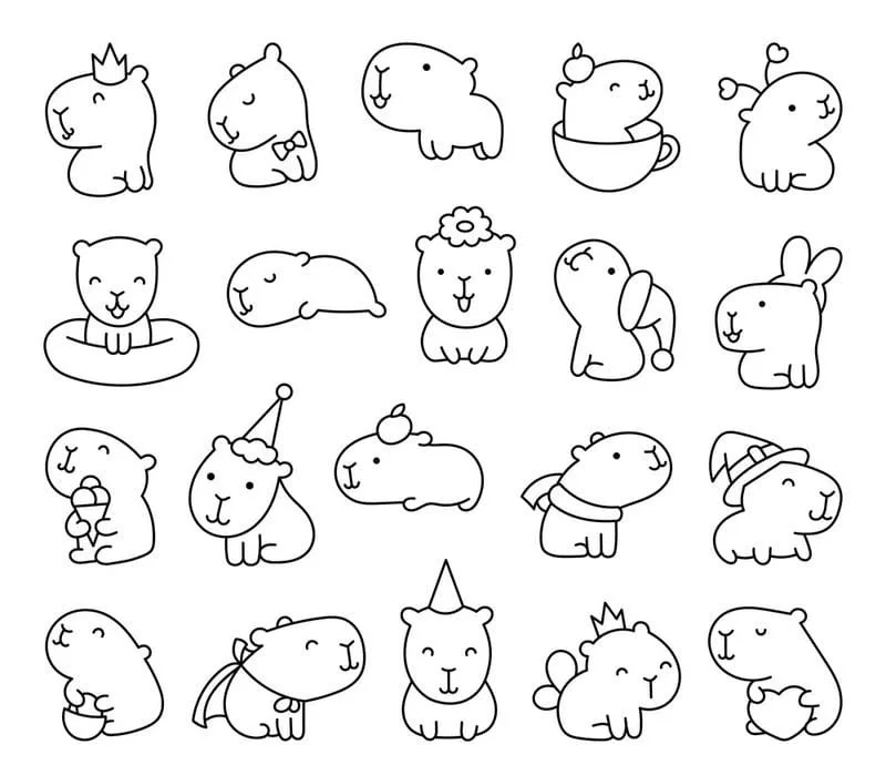 Bộ tranh tô màu cute ngộ nghĩnh giúp bé học vẽ sáng tạo