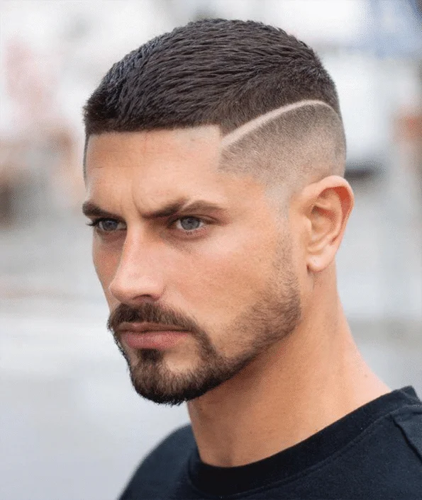 Kiểu tóc nam buzz cut với đường kẻ line sắc sảo