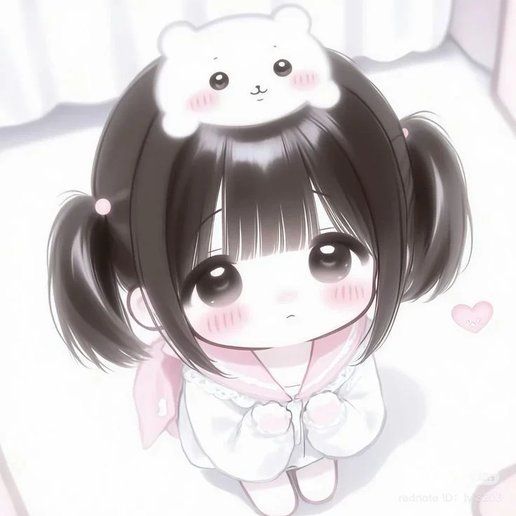 Hình nền máy tính 4k anime chibi bé gái dễ thương