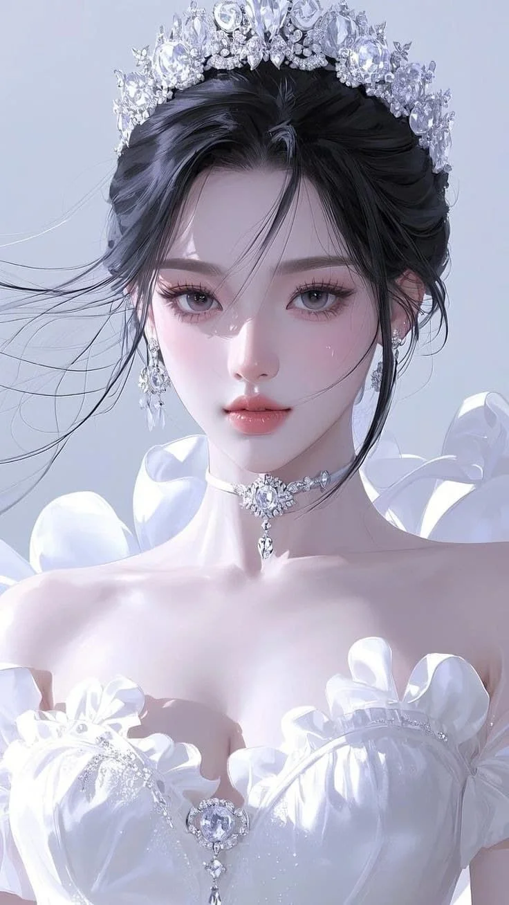Hình nền máy tính 4k anime cô gái xinh đẹp phong cách quý phái